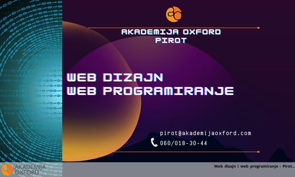 Web dizajn i web programiranje - Pirot Web dizajn i web programiranje - Pirot