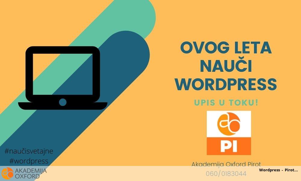 Wordpress - Pirot Wordpress - Pirot