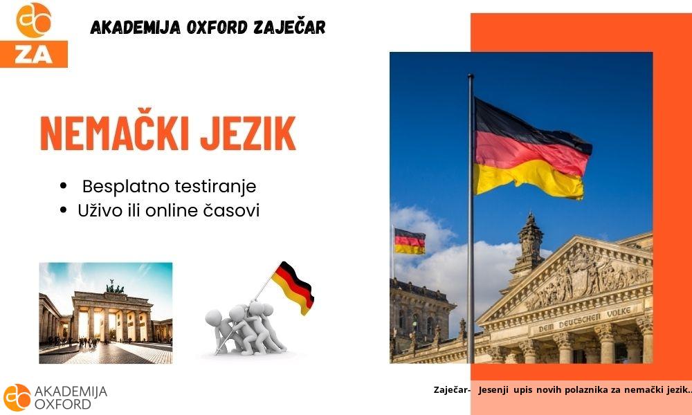 Zaječar- Jesenji upis novih polaznika za nemački jezik Zaječar- Jesenji upis novih polaznika za nemački jezik