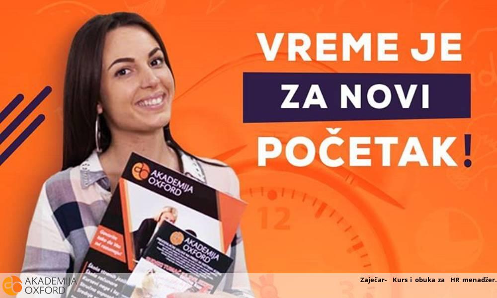 Zaječar-  Kurs i obuka za  HR menadžer