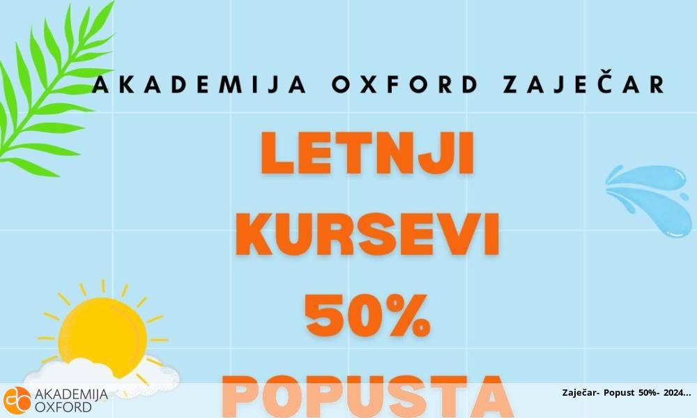 Zaječar- Popust 50%- 2024 Zaječar- Popust 50%- 2024