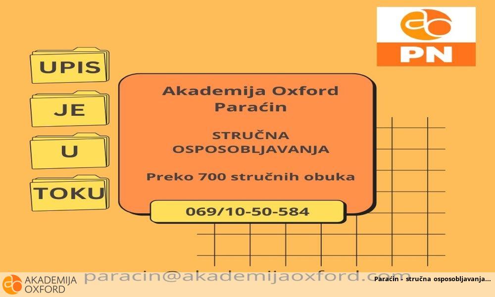 Paraćin - stručna osposobljavanja Paraćin - stručna osposobljavanja