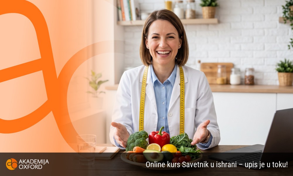 Online kurs Savetnik u ishrani – upis je u toku!