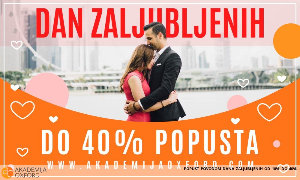 POPUST POVODOM DANA ZALJUBLJENIH OD 10% DO 40% 