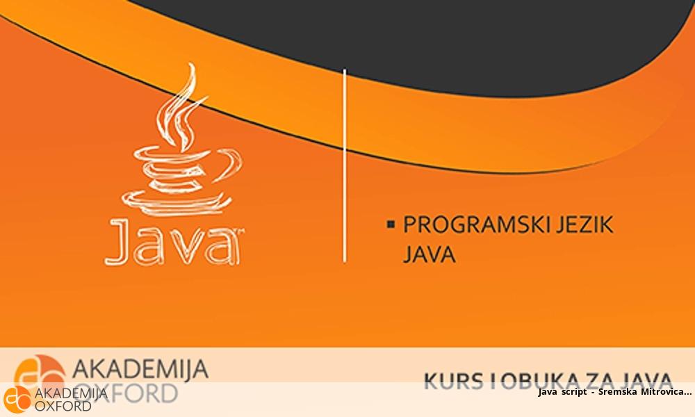 Java script - Sremska Mitrovica Java script - Sremska Mitrovica