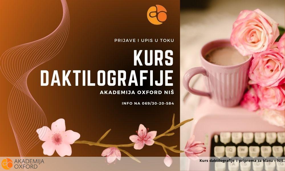 Kurs daktilografije i priprema za klasu - Niš Kurs daktilografije i priprema za klasu - Niš