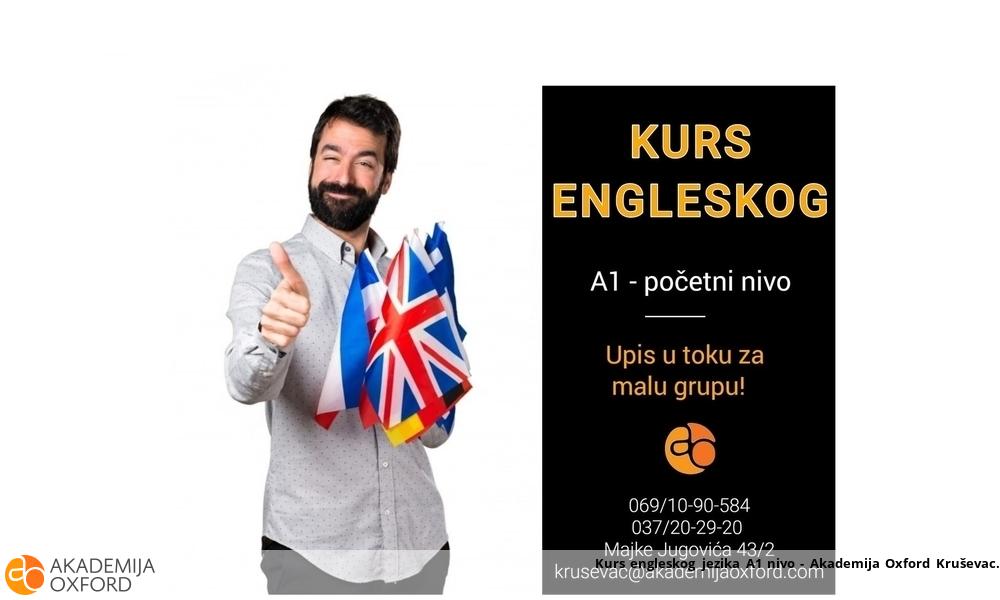 Kurs engleskog jezika A1 nivo - Akademija Oxford Kruševac