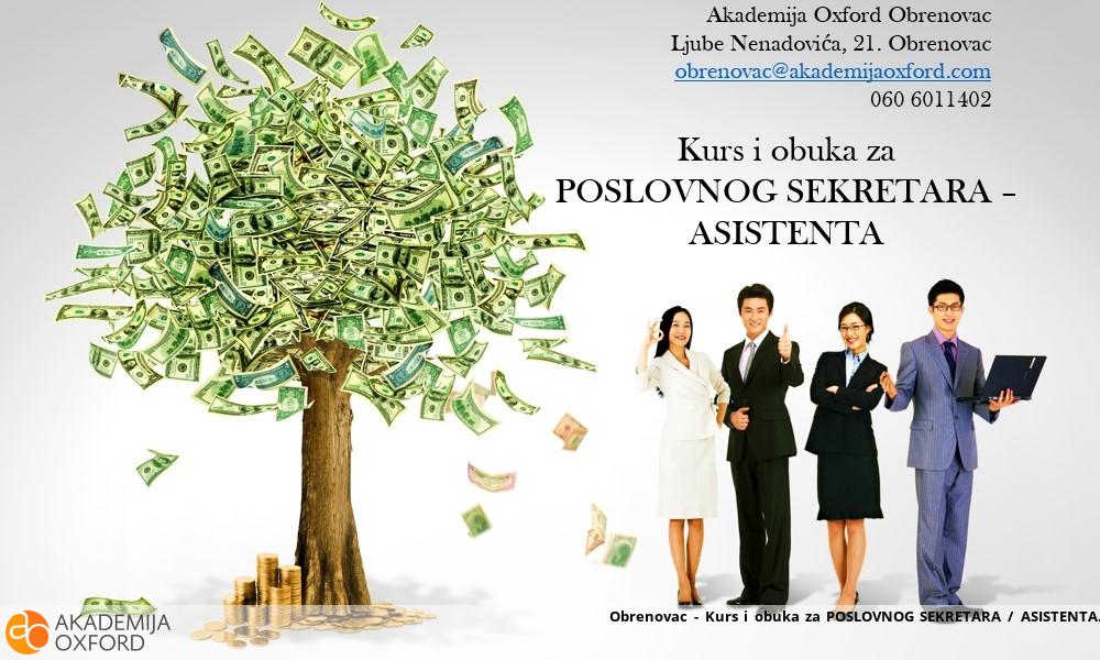 Obrenovac - Kurs i obuka za POSLOVNOG SEKRETARA / ASISTENTA Obrenovac - Kurs i obuka za POSLOVNOG SEKRETARA / ASISTENTA