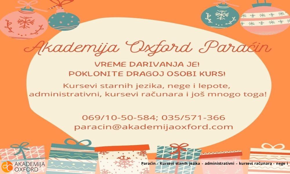 Paraćin - Kursevi stanih jezika - administrativni - kursevi računara - nege i lepote
