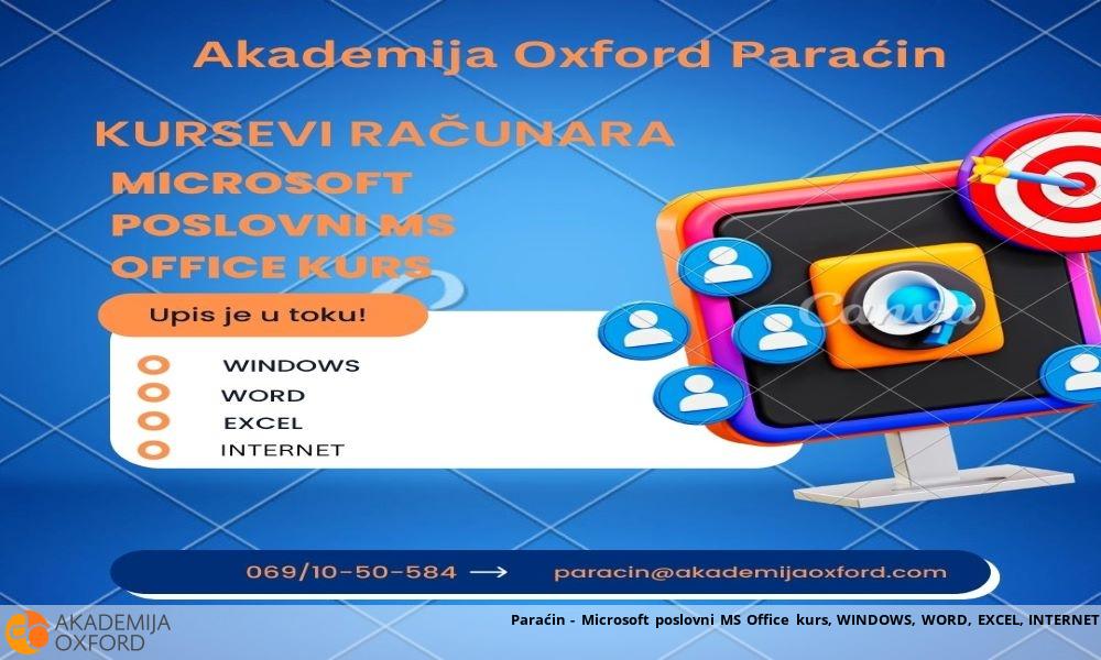 Paraćin - Microsoft poslovni MS Office kurs, WINDOWS, WORD, EXCEL, INTERNET Paraćin - Microsoft poslovni MS Office kurs, WINDOWS, WORD, EXCEL, INTERNET