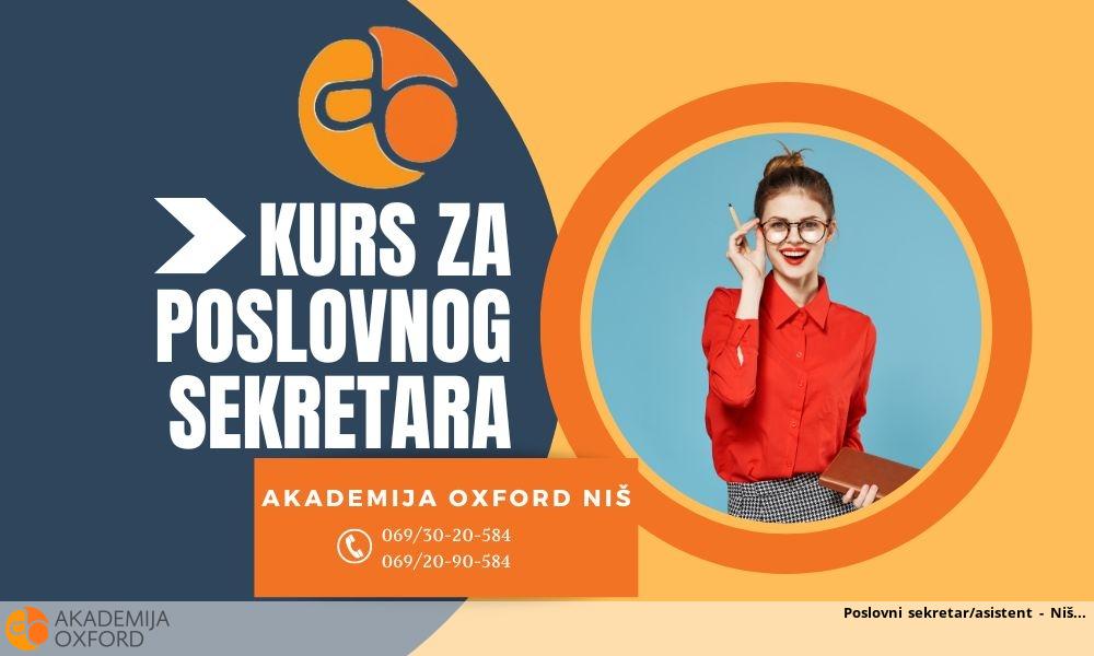 Poslovni sekretar/asistent - Niš Poslovni sekretar/asistent - Niš